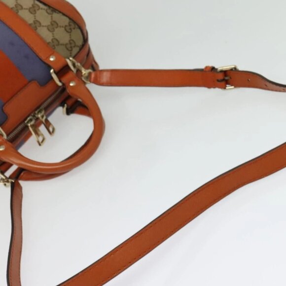 GUCCI GG Canvas Hand Bag 2way Beige Gold 269876 Auth 141858 - Picture 9 of 16